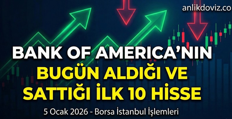 Bank of America'nın 5 Ocak'ta En Çok Aldığı ve Sattığı Hisseler (Top 10 Liste)