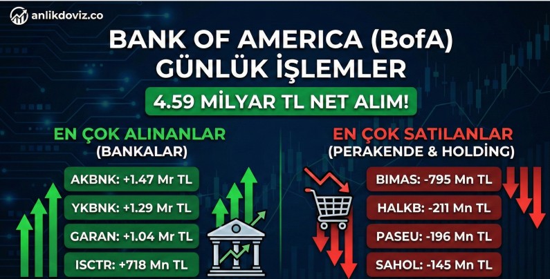 Bank of America'dan 4.59 Milyar TL Net Alım: Para Hangi Hisselere Girdi?