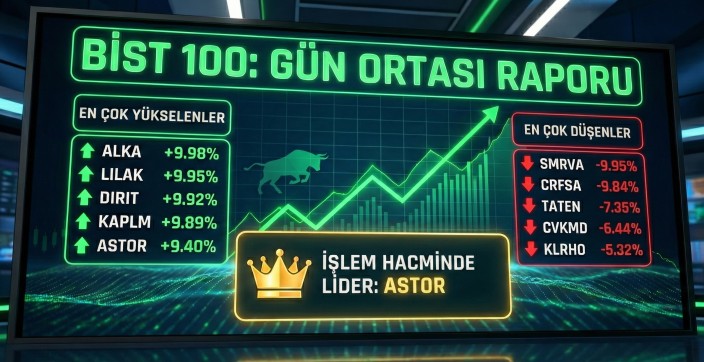 Borsa İstanbul Gün Ortası: BIST 100 Haftaya Yükselişle Başladı