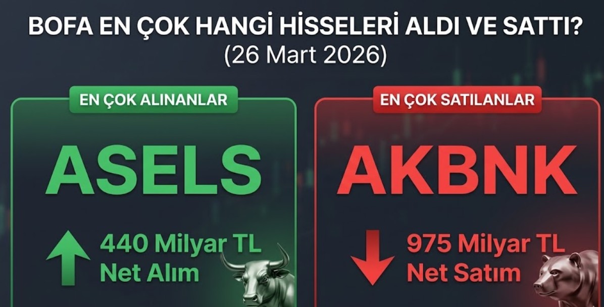 BofA'dan Bankalara Satış, ASELS'e Alım: 26 Mart Verileri | AnlikDoviz.co
