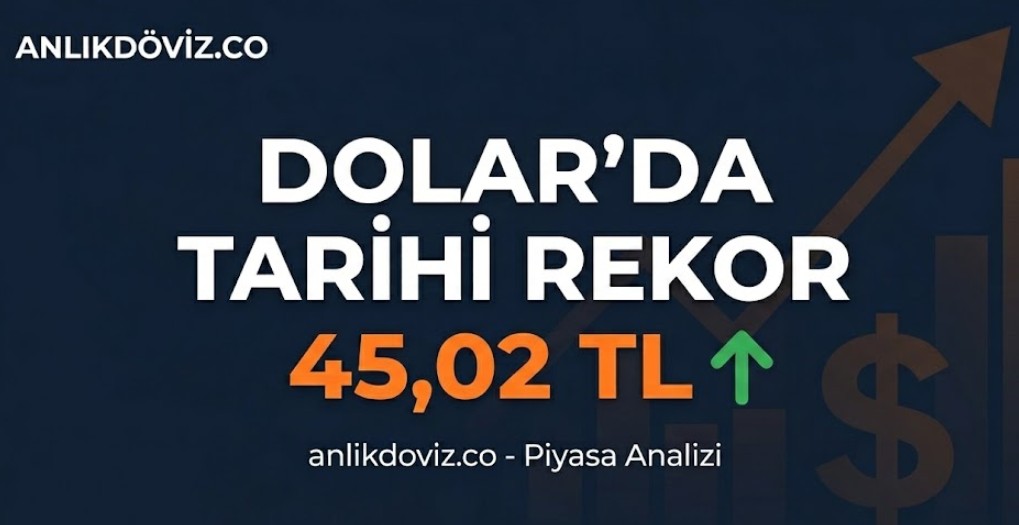 Dolar 45 TL'yi Aştı! Döviz, Altın ve Petrol Fiyatlarında Son Durum