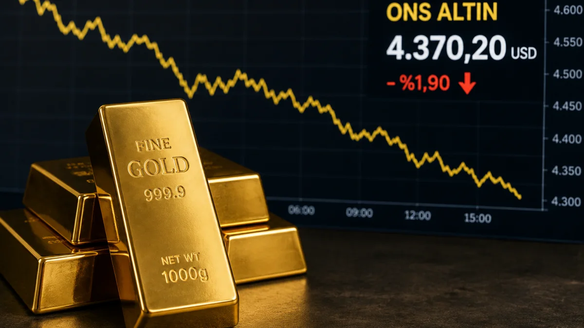 Ons Altında Satış Derinleşti: 4.370 Dolar Seviyesi Görüldü