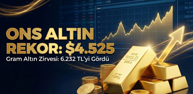 Altın ve Gümüşte Tarihi Zirve: Ons 4,525 Dolar, Gram Gümüş 100 TL