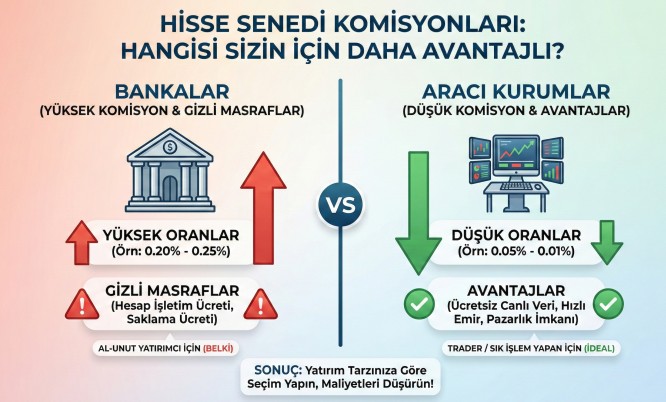 Hisse Senedi Komisyon Oranları: Banka mı, Aracı Kurum mu?