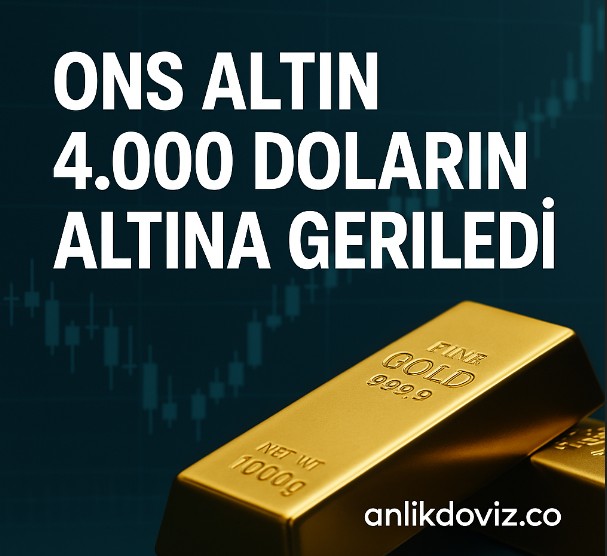 Ons Altın 4.000 Doların Altına Geriledi, Gram Altın 5.380 TL’ye Düştü