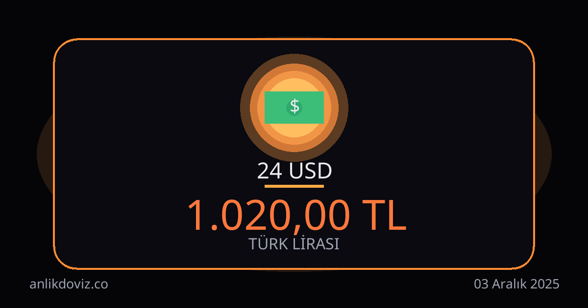 24 Dolar kaç TL?